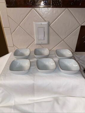 Set of 6 Denmark Tools For Cooks Oven To Table Square Dipping Bowl Porcelain